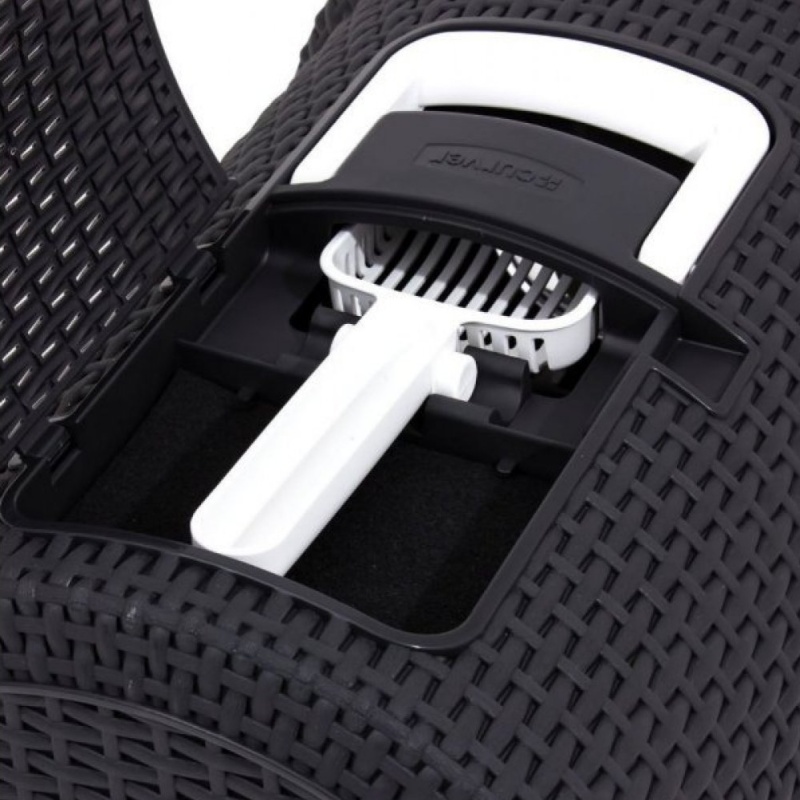 Toaleta pro kočky Curver Rattan antracit