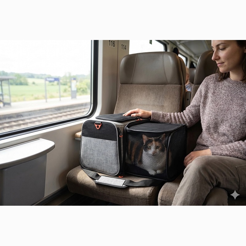 Rozšiřitelná taška pro kočky NOMAD Essential L šedá